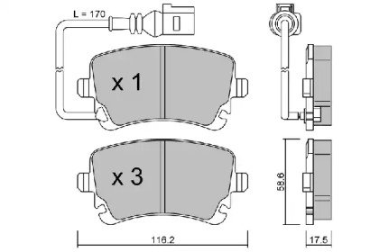 Комплект тормозных колодок AISIN BPVW-2002